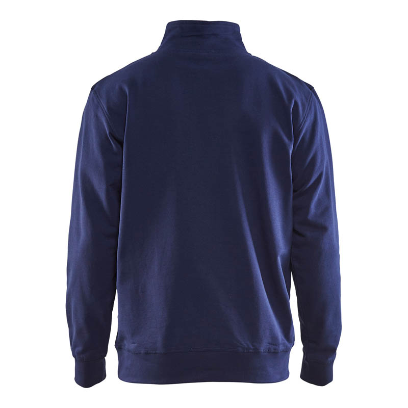 Blaklader Sweater mit Half-Zip 2-farbig Marineblau/Kornblau