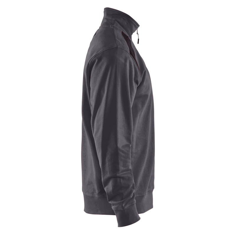 Blaklader Sweater mit Half-Zip 2-farbig Mittelgrau/Schwarz 4
