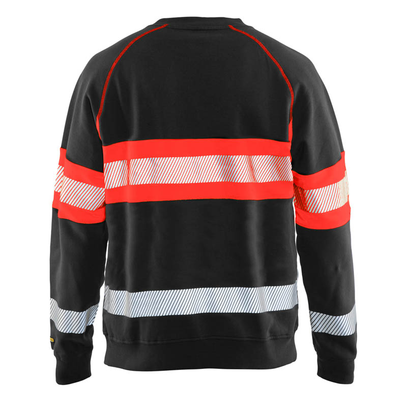Blaklader High Vis Sweater Schwarz/High Vis Rot 4XL