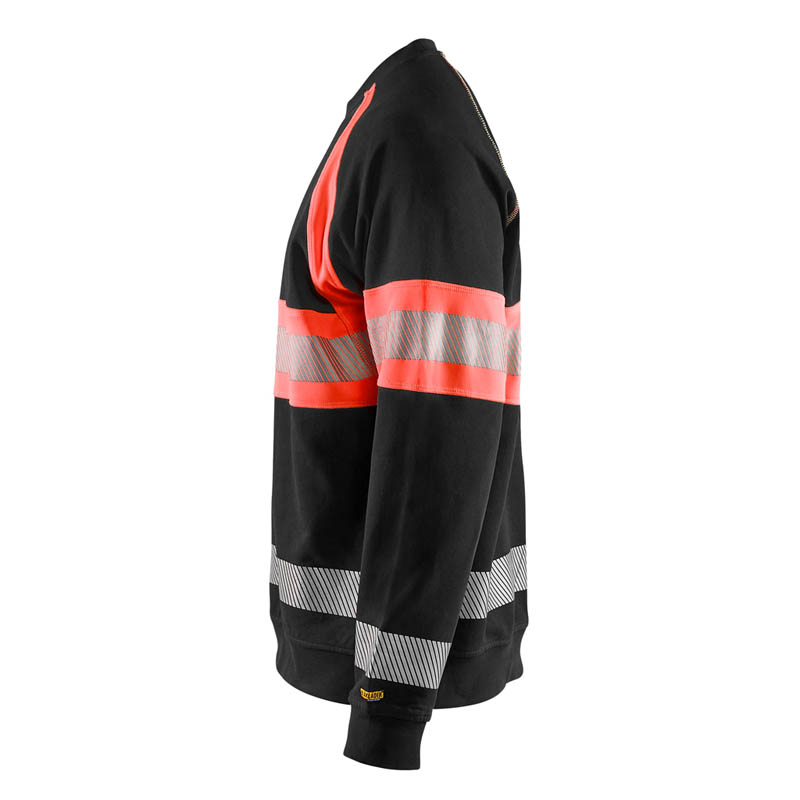 Blaklader High Vis Sweater Schwarz/High Vis Rot 4XL