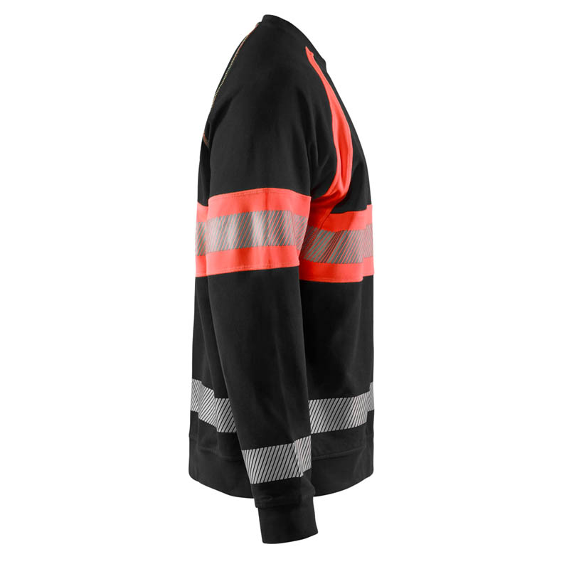 Blaklader High Vis Sweater Schwarz/High Vis Rot 4XL
