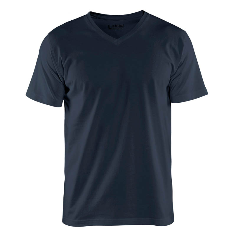 Blaklader T-Shirt, V-Kragen Dunkel Marineblau 4XL
