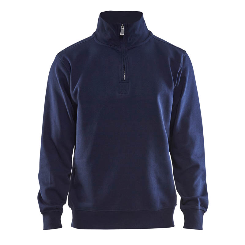 Blaklader Sweater mit Half-Zip Marineblau 4XL