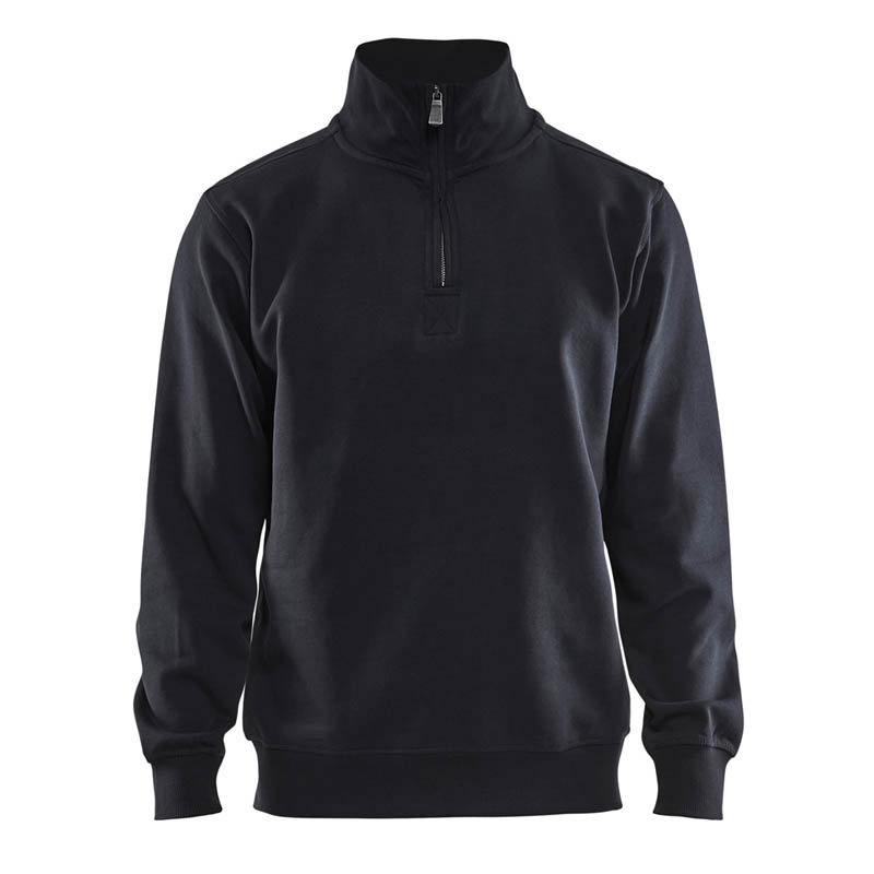 Blaklader Sweater mit Half-Zip Schwarz 4XL