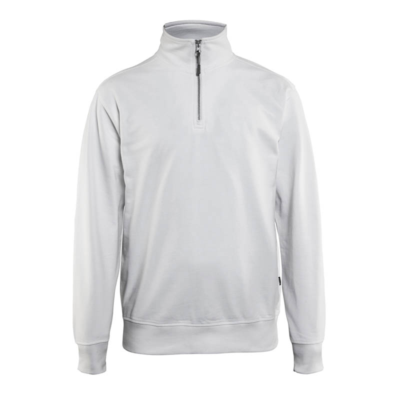 Blaklader Sweatshirt mit Half-Zip Weiß 4XL