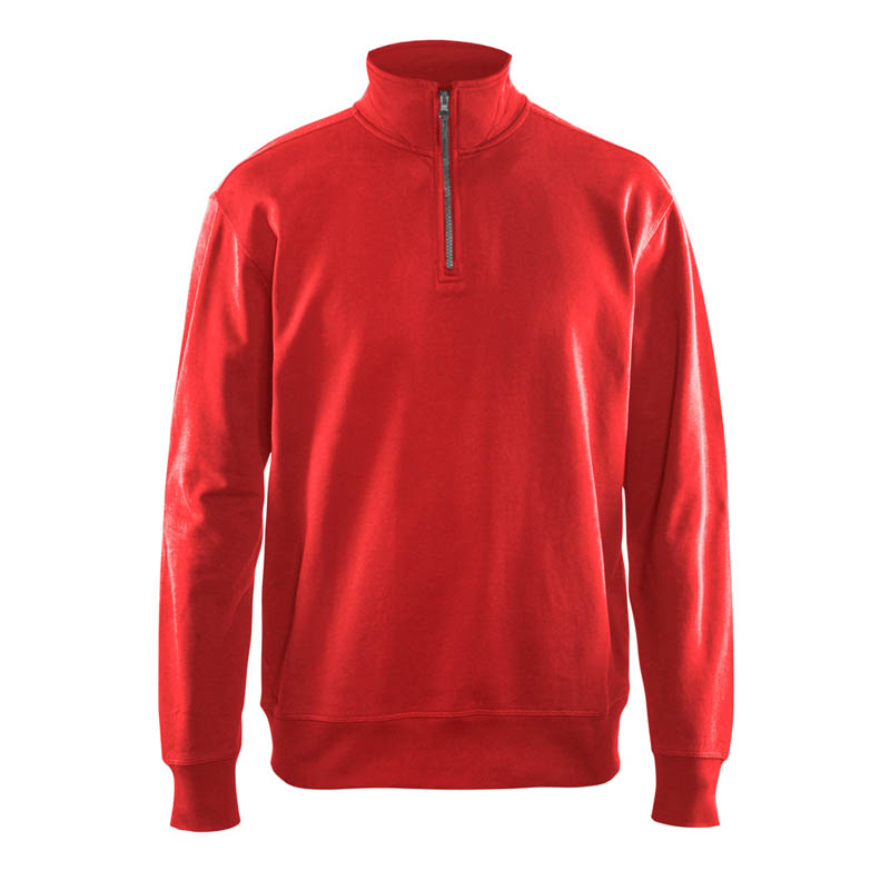 Blaklader Sweatshirt mit Half-Zip Rot 4XL
