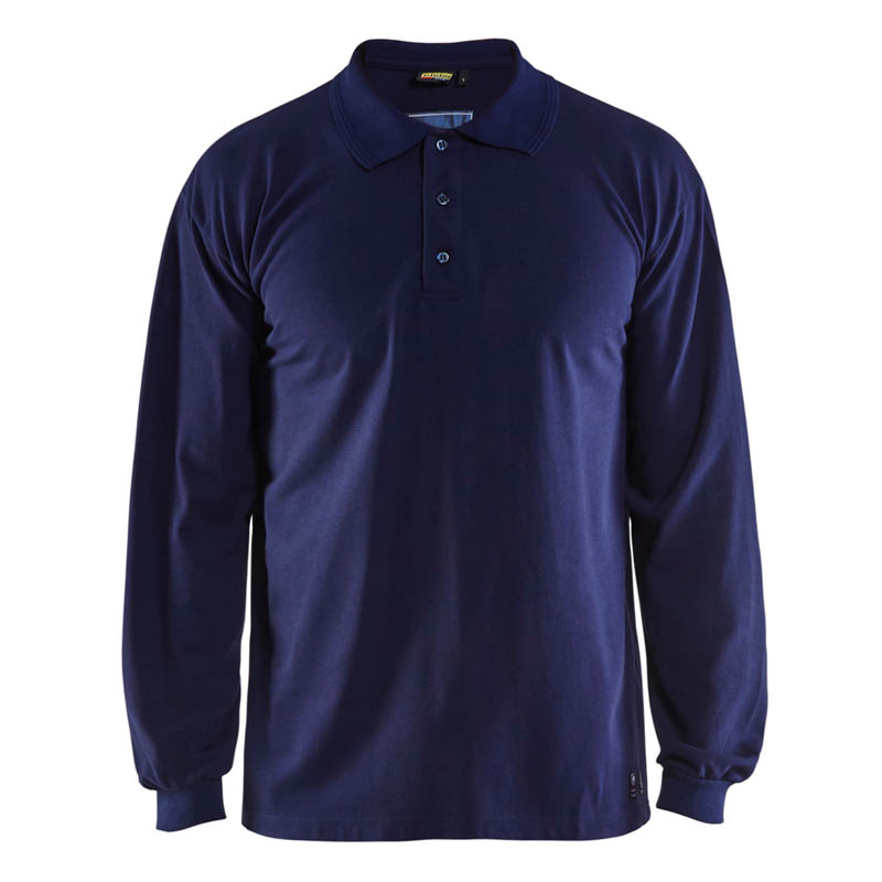 Blaklader Flammschutz Polo Shirt langärmelig Marineblau 4XL