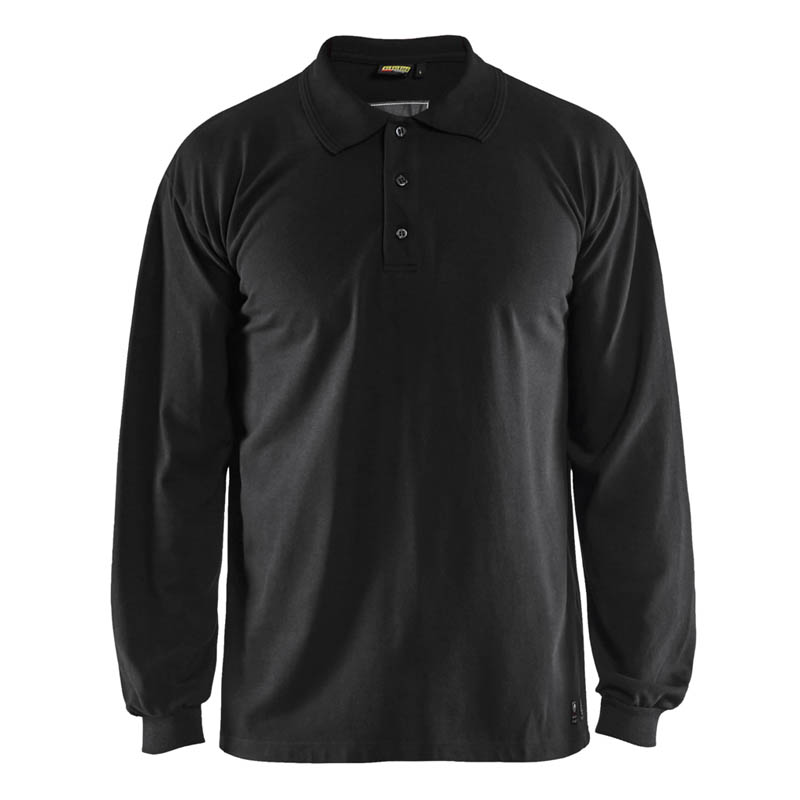 Blaklader Flammschutz Polo Shirt langärmelig Schwarz 4XL
