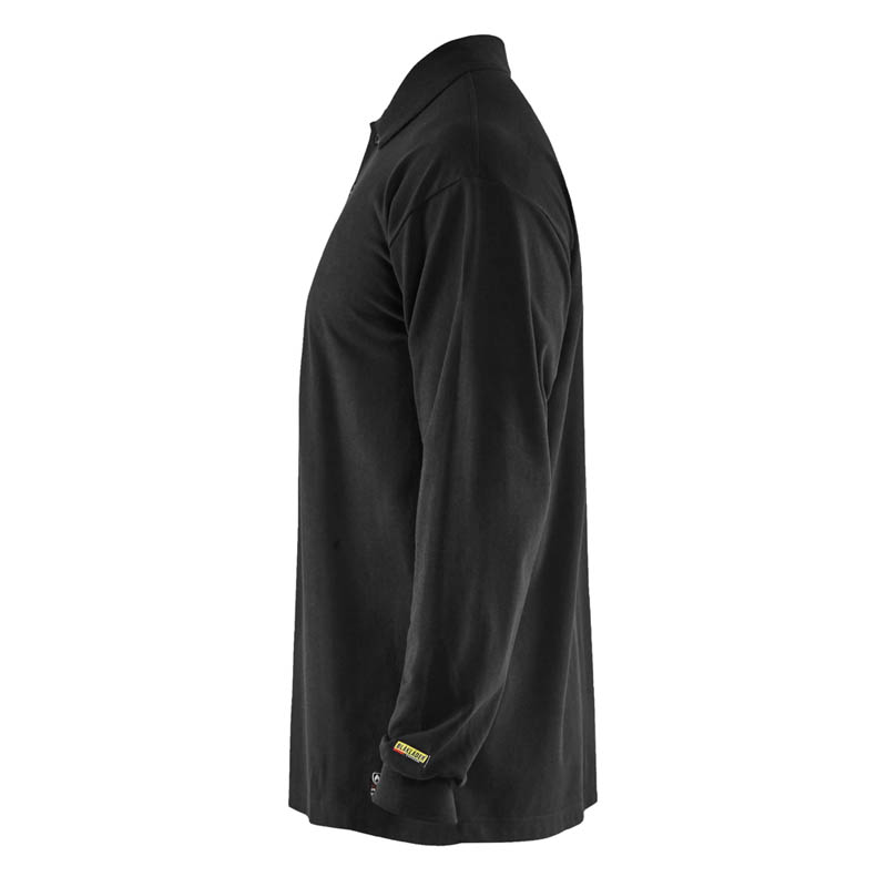 Blaklader Flammschutz Polo Shirt langärmelig Schwarz 4XL