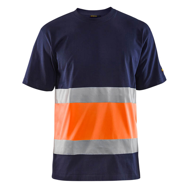 Blaklader High Vis T-Shirt Marineblau/Orange 4XL