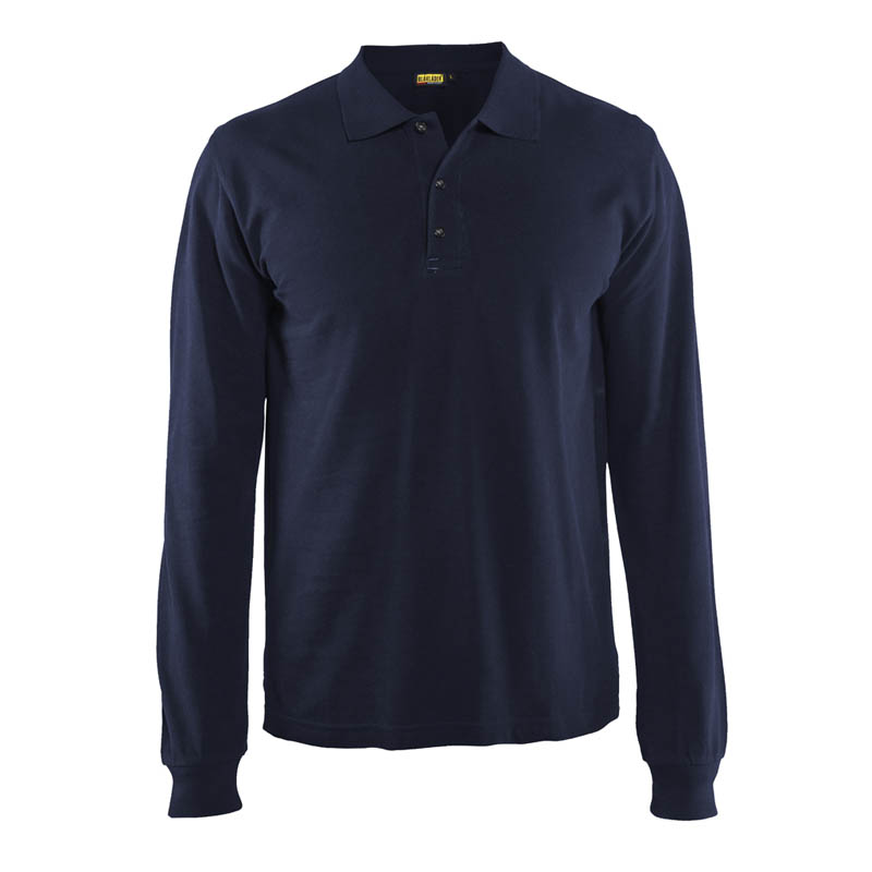Blaklader Langarm Polo Shirt Marineblau 4XL