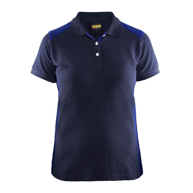 Blaklader Damen Polo Shirt Marineblau/Kornblau L