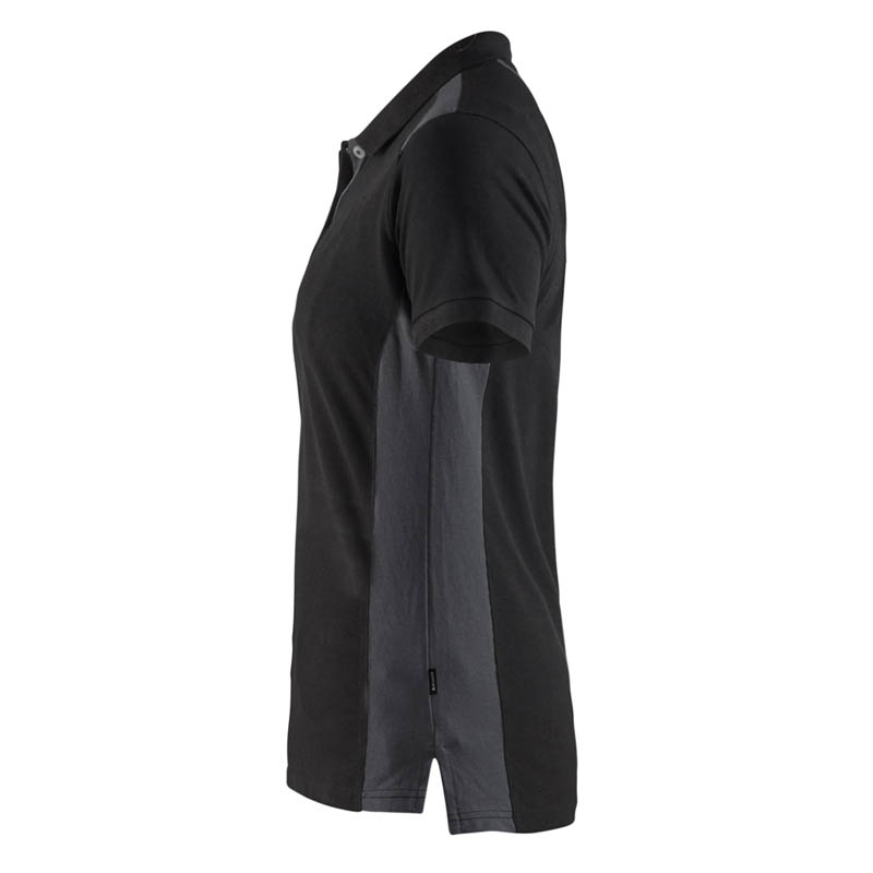 Blaklader Damen Polo Shirt Schwarz/Dunkelgrau L