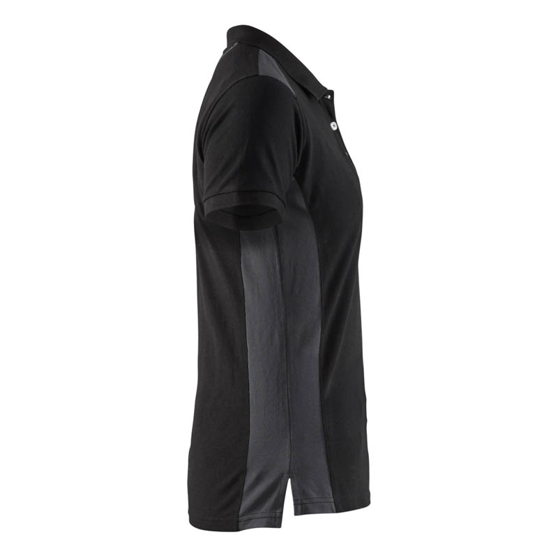 Blaklader Damen Polo Shirt Schwarz/Dunkelgrau L