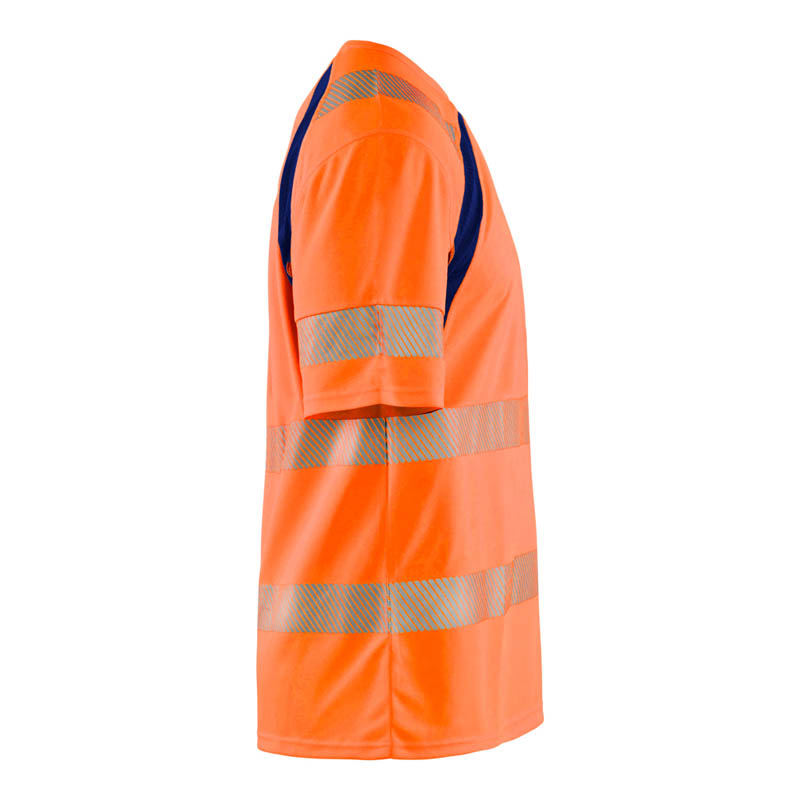 Blaklader UV T-Shirt High Vis High Vis Orange/Marineblau 4XL