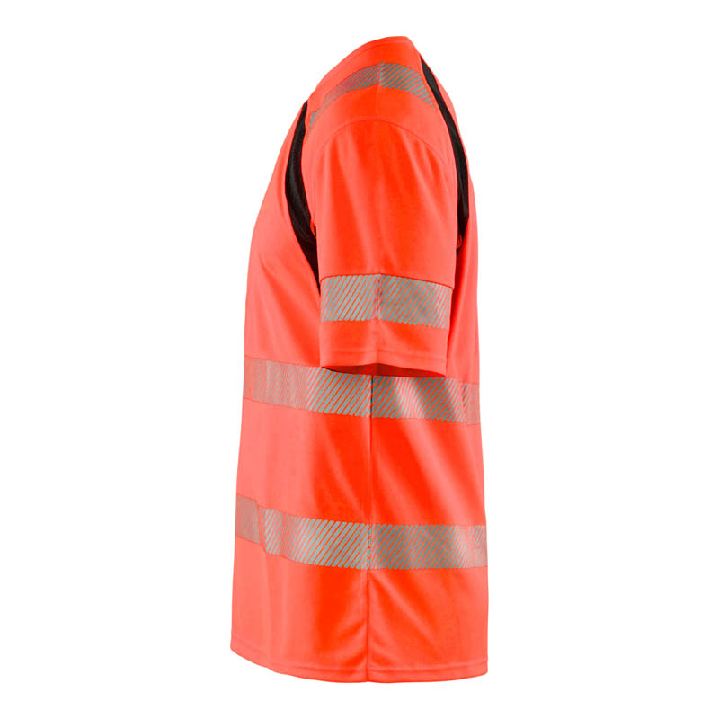 Blaklader UV T-Shirt High Vis High Vis Rot/Schwarz 4XL