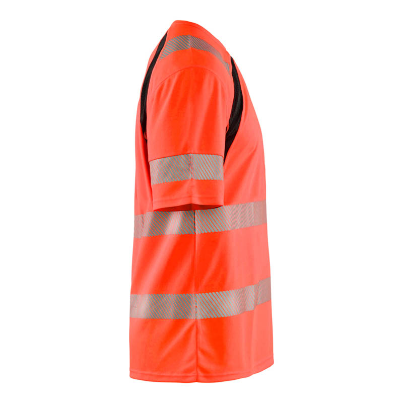 Blaklader UV T-Shirt High Vis High Vis Rot/Schwarz 4XL