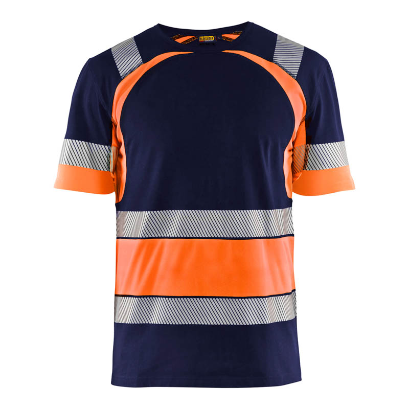Blaklader High Vis T-Shirt Marineblau/Orange 4XL