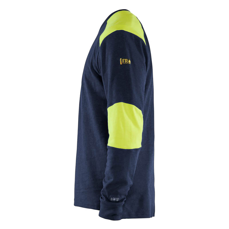 Blaklader Flammschutz Langarm Shirt Marineblau/Gelb 4XL