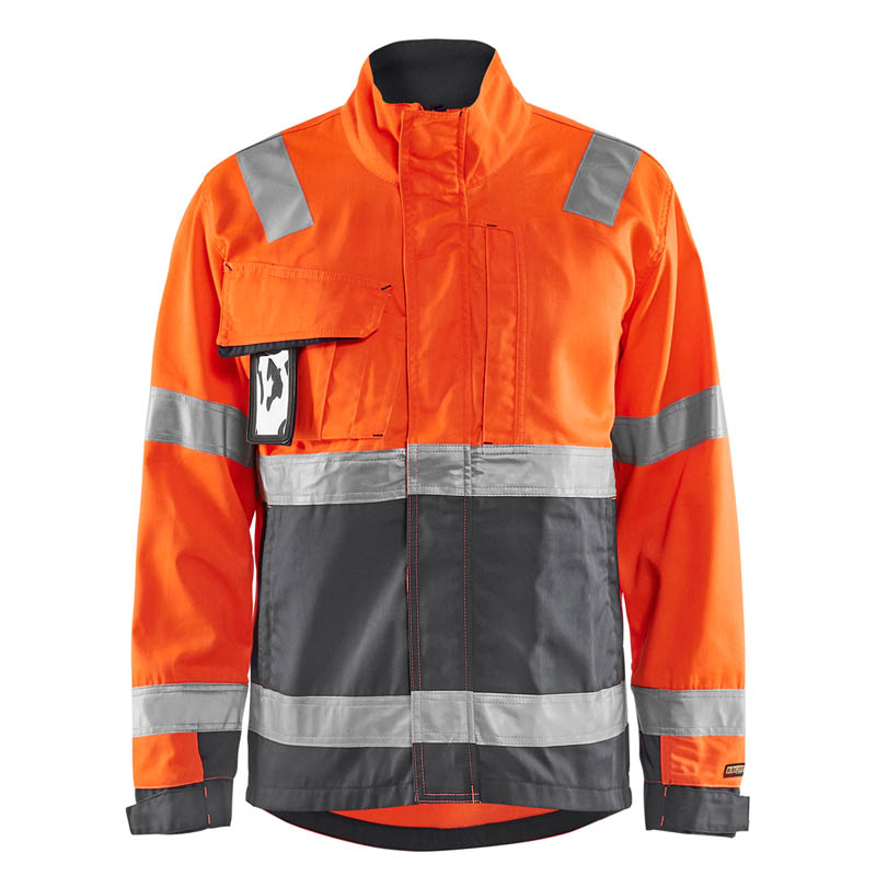 Blaklader High Vis Jacke High Vis Orange/Mittelgrau 4XL