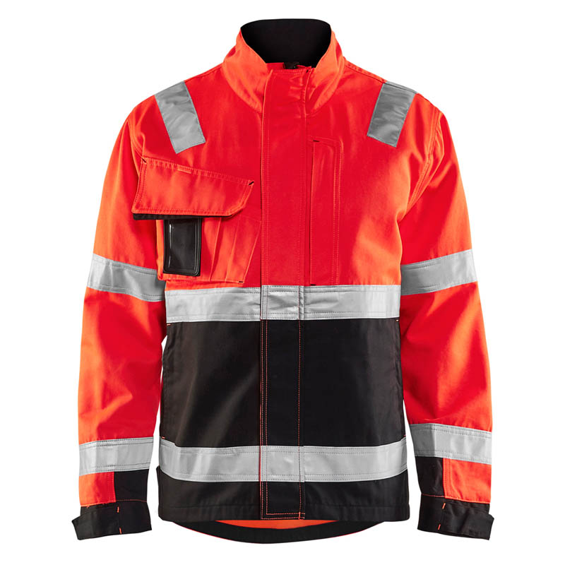 Blaklader High Vis Jacke High Vis Rot/Schwarz L