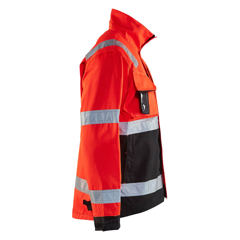 Blaklader High Vis Jacke High Vis Rot/Schwarz L