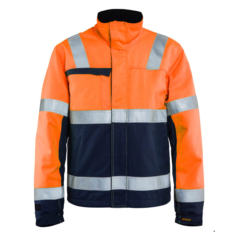 Blaklader Multinorm Winterjacke High Vis Orange/Marineblau 4