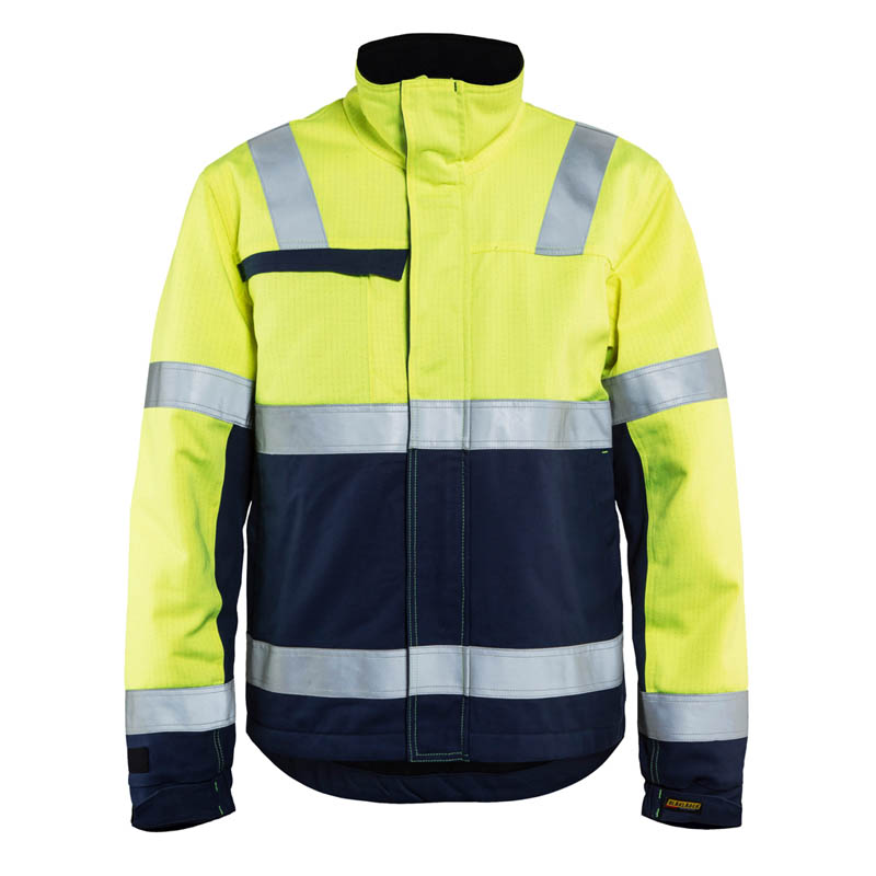 Blaklader Multinorm Winterjacke High Vis Gelb/Marineblau 4XL
