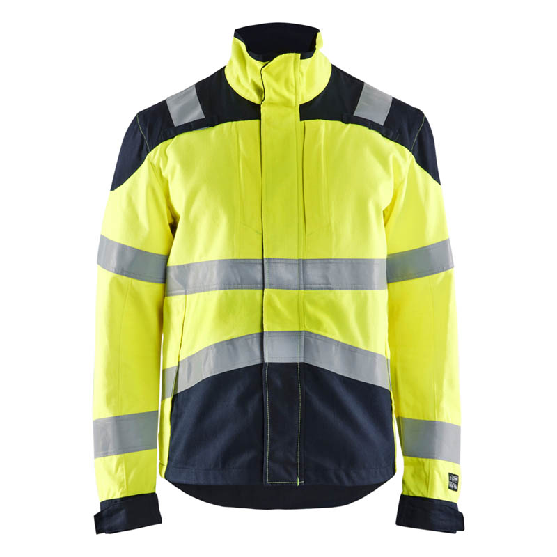 Blaklader Multinorm Jacke Inhärent High Vis Gelb/Marineblau