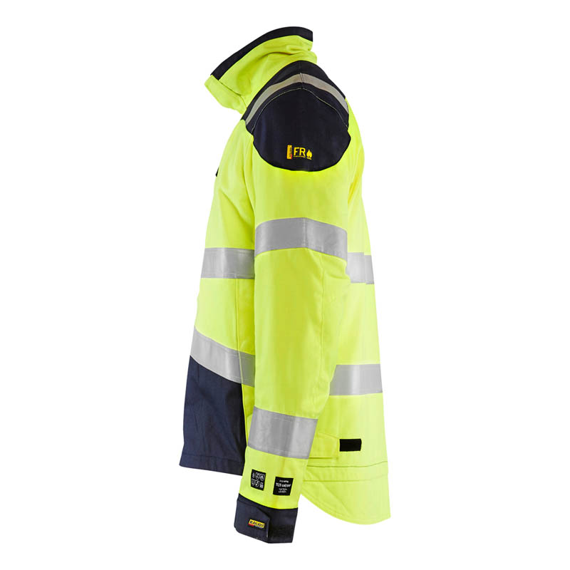 Blaklader Multinorm Jacke Inhärent High Vis Gelb/Marineblau