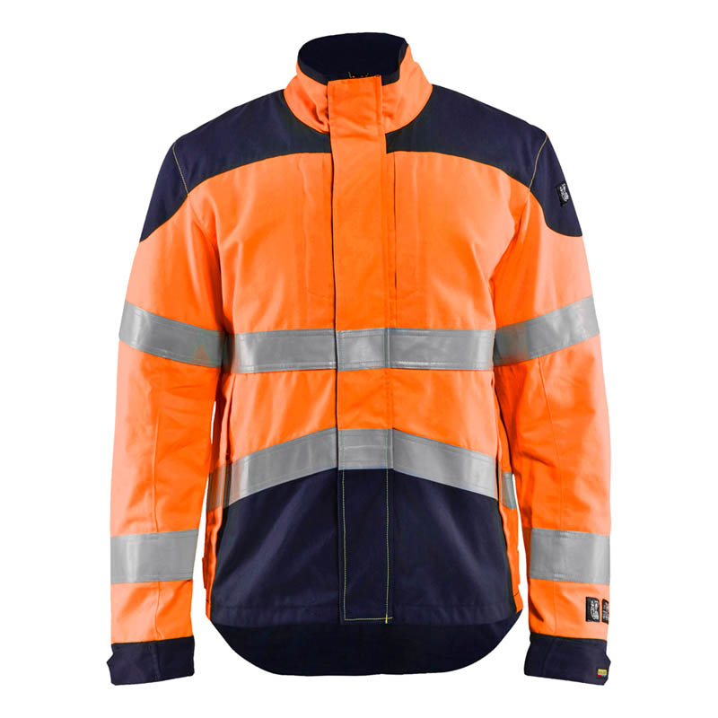 Blaklader Multinorm Jacke Inhärent High Vis Orange/Marinebla