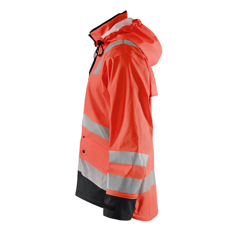 Blaklader Regenjacke Level 2 High Vis Rot/Schwarz 4XL