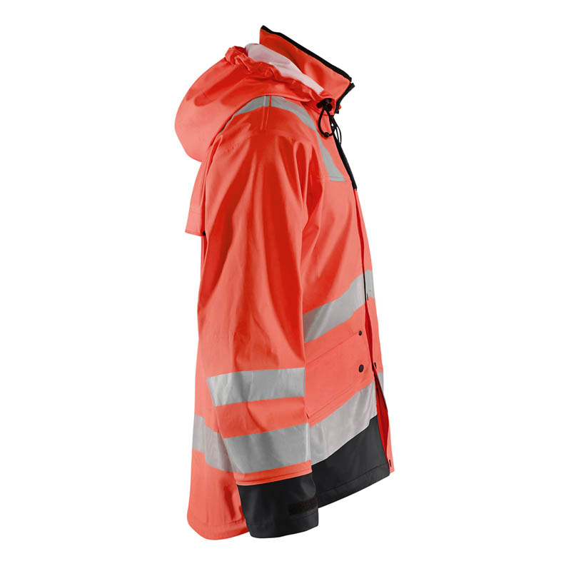 Blaklader Regenjacke Level 2 High Vis Rot/Schwarz 4XL