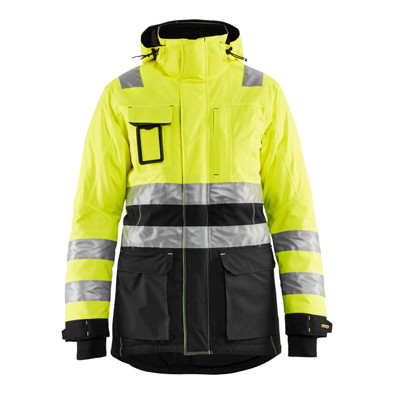 Blaklader Damen High Vis Winter Parka High Vis Gelb/Schwarz