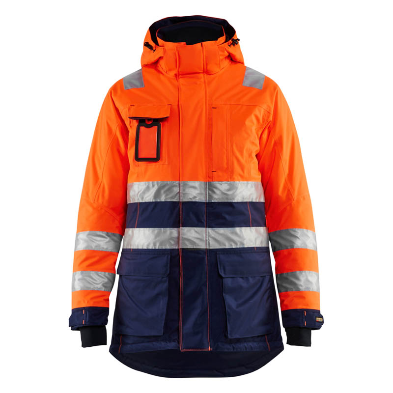 Blaklader Damen High Vis Winter Parka High Vis Orange/Marine