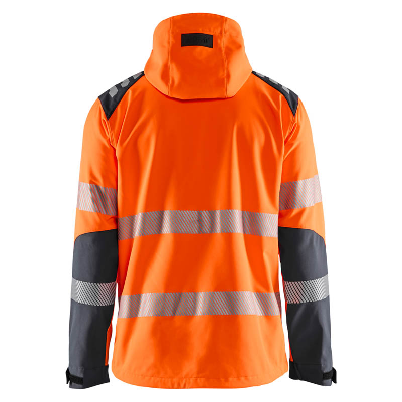 Blaklader High Vis Softshell Jacke High Vis Orange/Mittelgra