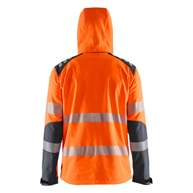Blaklader High Vis Softshell Jacke High Vis Orange/Mittelgra