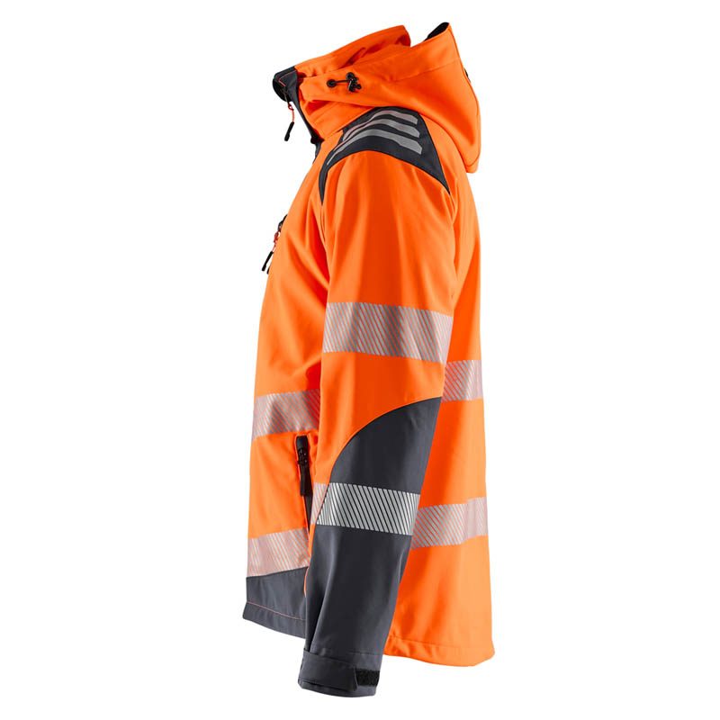 Blaklader High Vis Softshell Jacke High Vis Orange/Mittelgra