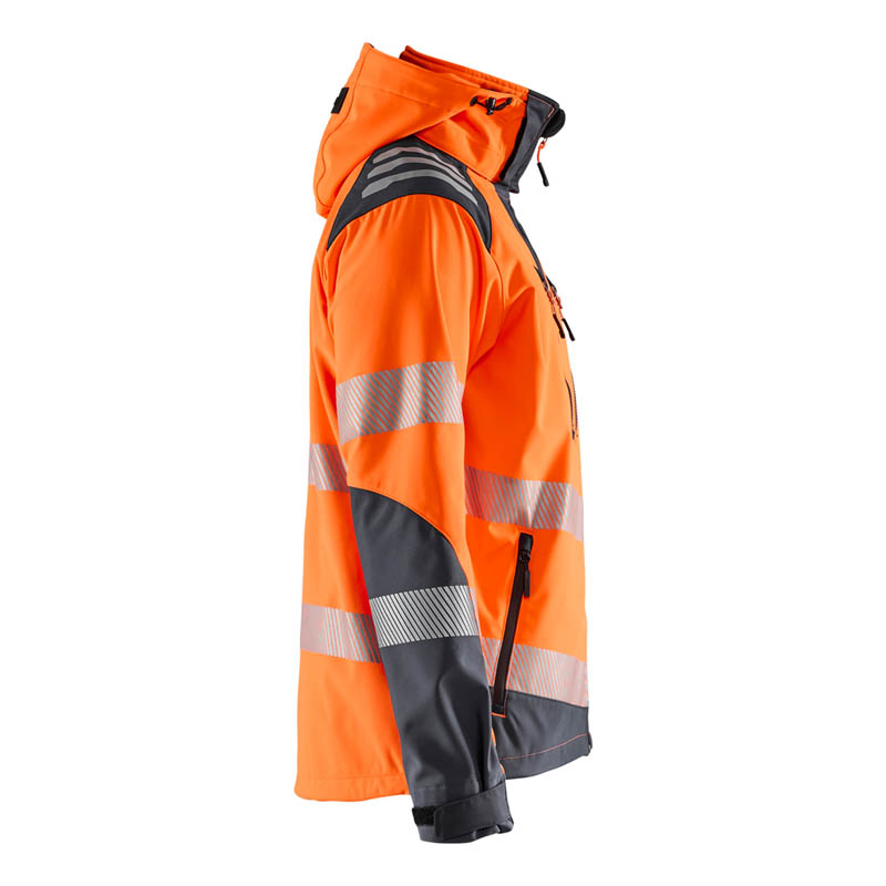Blaklader High Vis Softshell Jacke High Vis Orange/Mittelgra