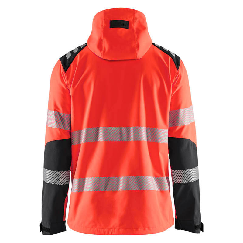 Blaklader High Vis Softshell Jacke High Vis Rot/Schwarz 4XL