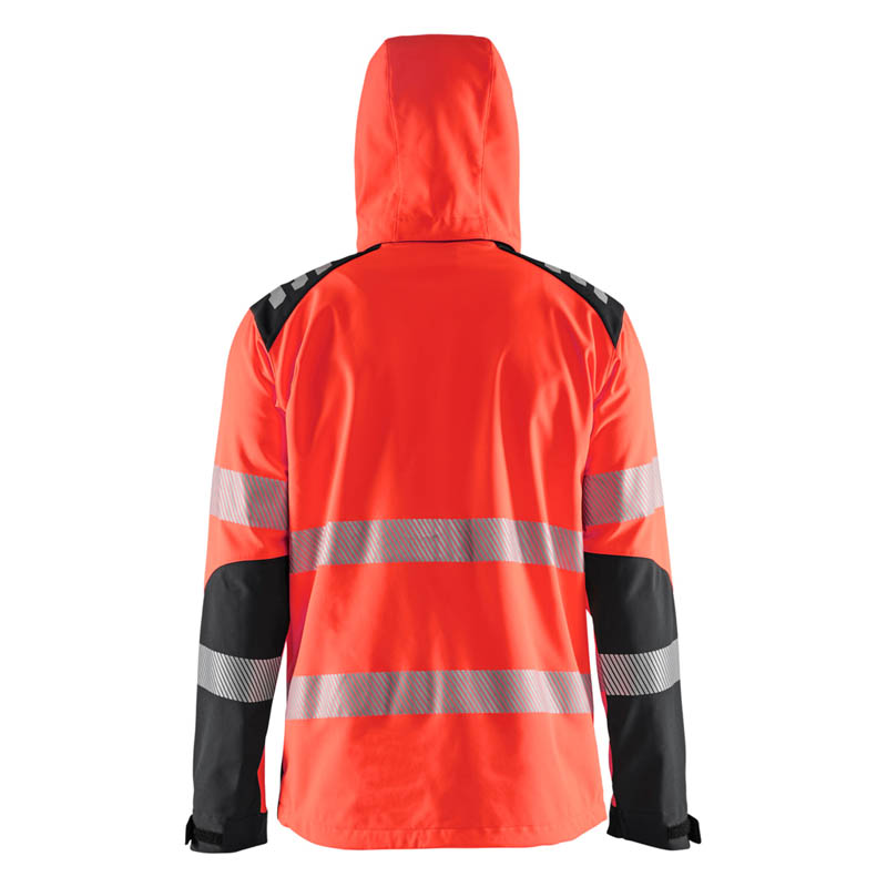 Blaklader High Vis Softshell Jacke High Vis Rot/Schwarz 4XL