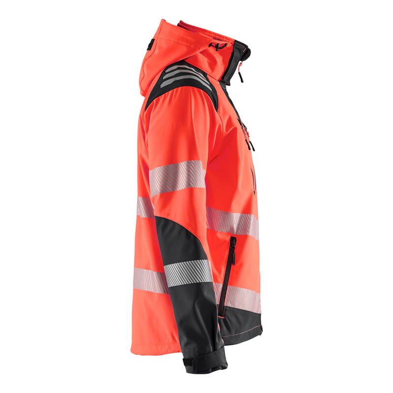 Blaklader High Vis Softshell Jacke High Vis Rot/Schwarz 4XL