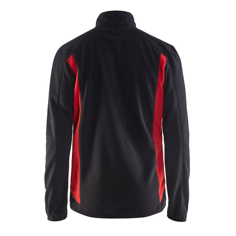 Blaklader Fleecejacke Schwarz/Rot 4XL