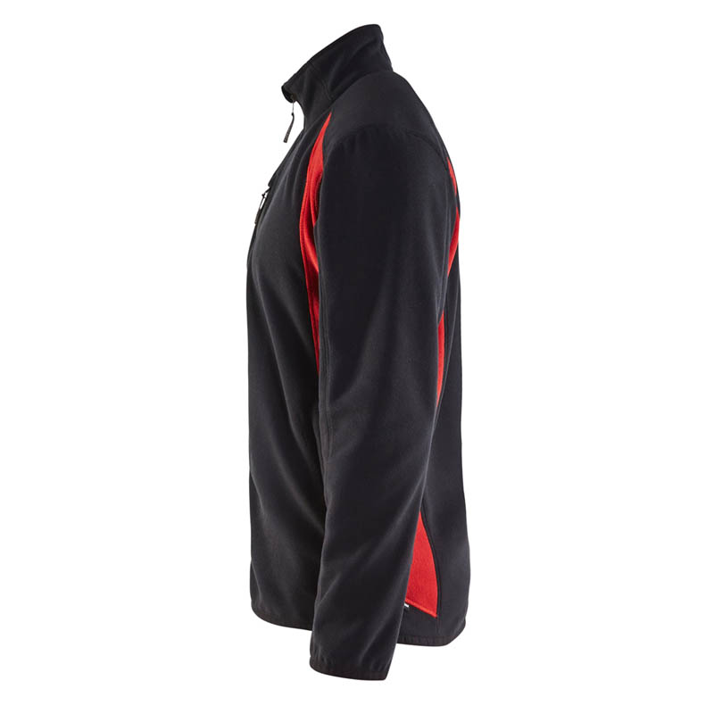 Blaklader Fleecejacke Schwarz/Rot 4XL