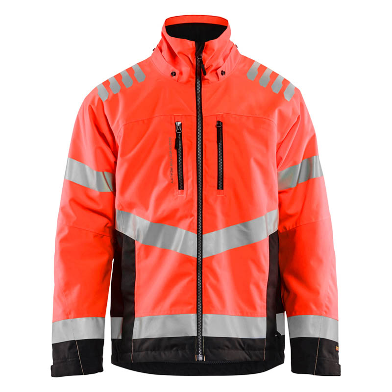 Blaklader High Vis Winterjacke High Vis Rot/Schwarz 4XL