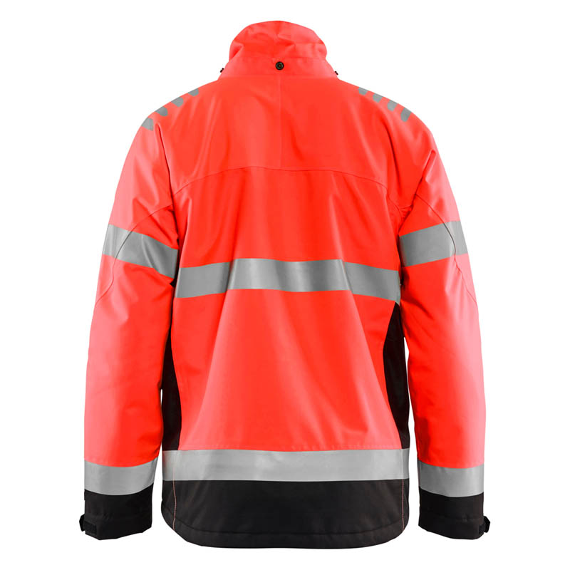 Blaklader High Vis Winterjacke High Vis Rot/Schwarz 4XL