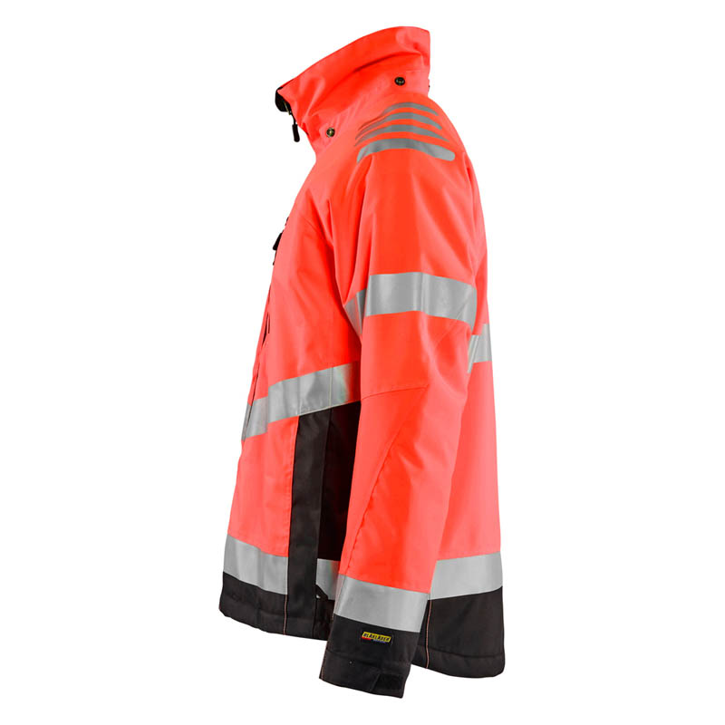 Blaklader High Vis Winterjacke High Vis Rot/Schwarz 4XL