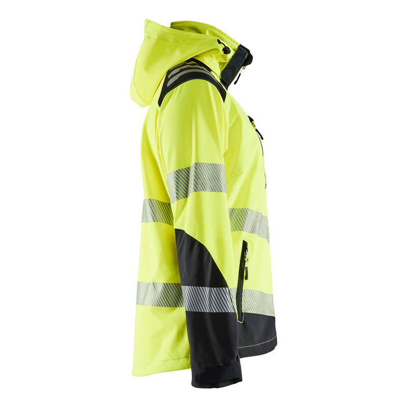 Blaklader Damen High Vis Softshell Jacke High Vis Gelb/Schwa