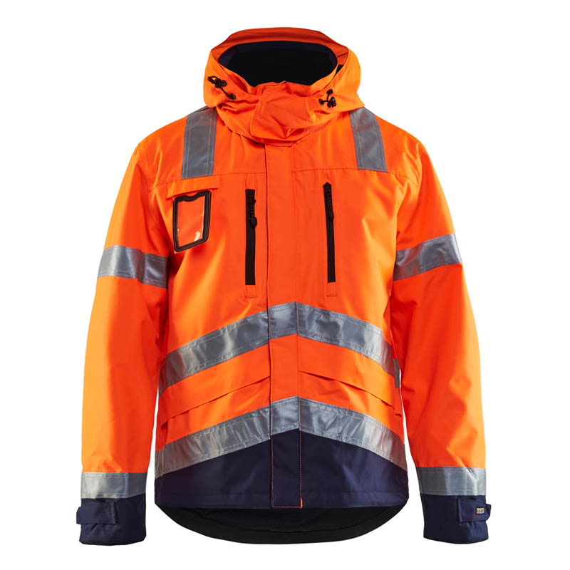 Blaklader High Vis Funktionsjacke High Vis Orange/Marineblau