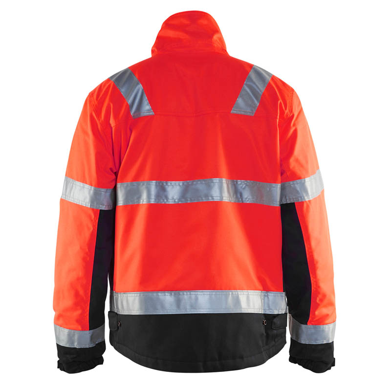 Blaklader High Vis Winterjacke High Vis Rot/Schwarz 4XL